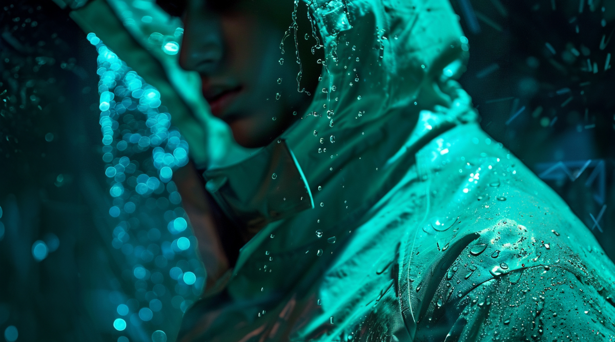 water-repellent coating on rain coat